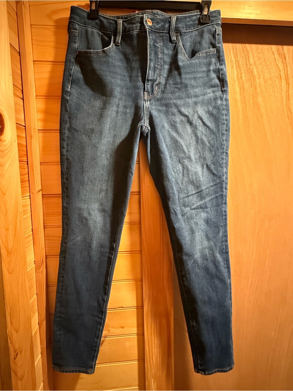 American Eagle Outfitters Dark Blue Stretch Skinny Jeans